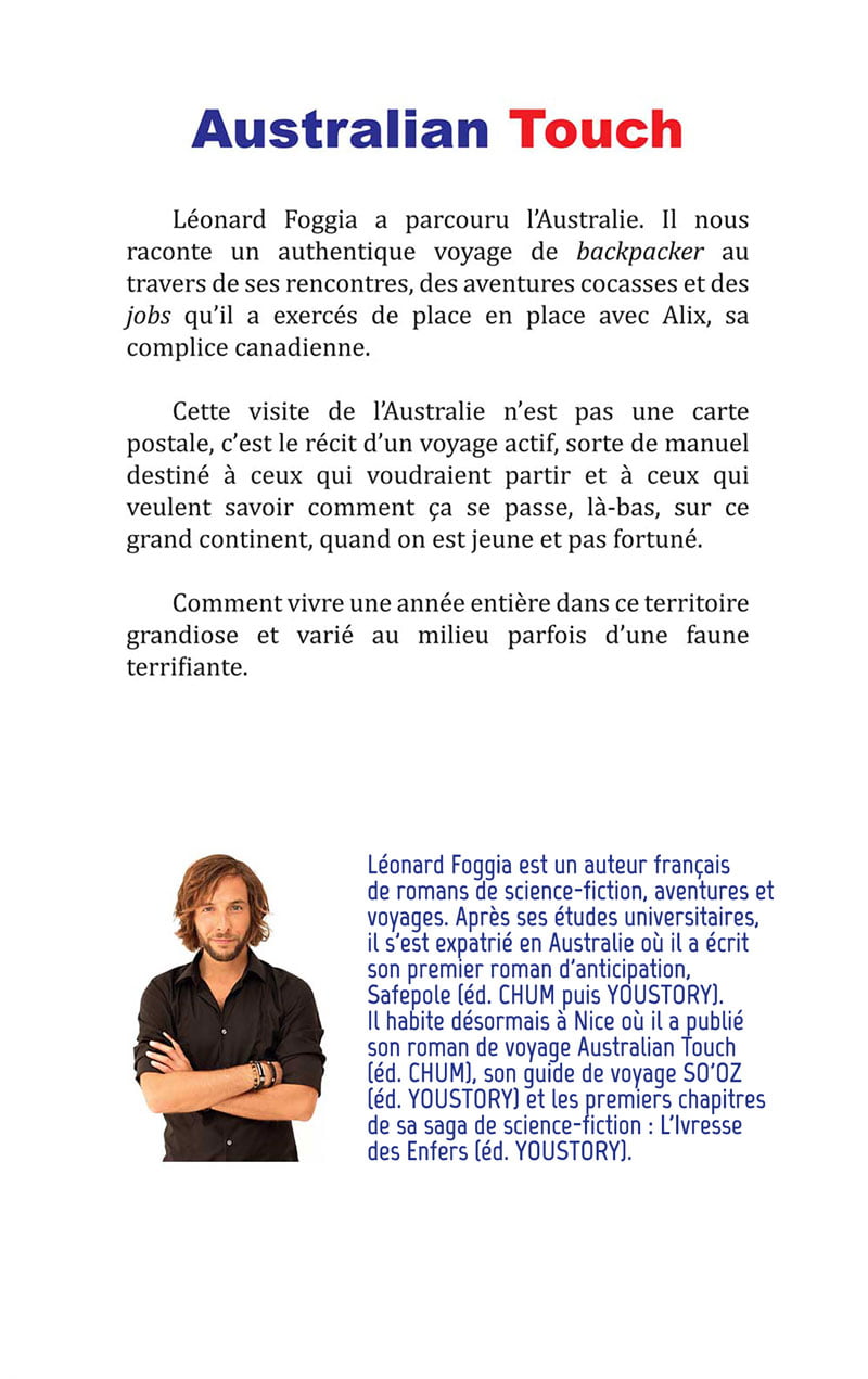 Back cover of EBOOK - AUSTRALIAN TOUCH