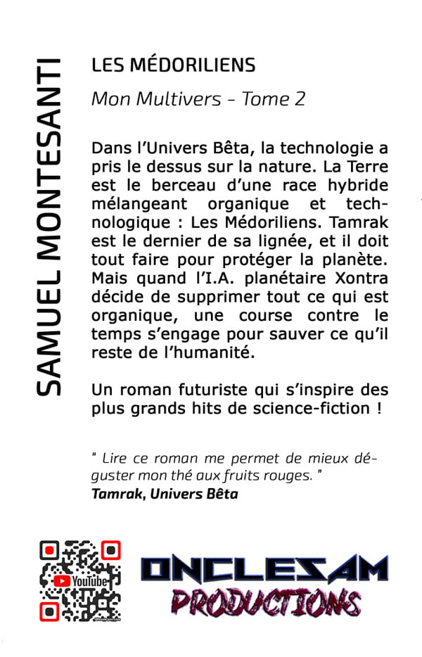 Back cover of EBOOK - LES MÉDORILIENS - Mon Multivers - Tome 2