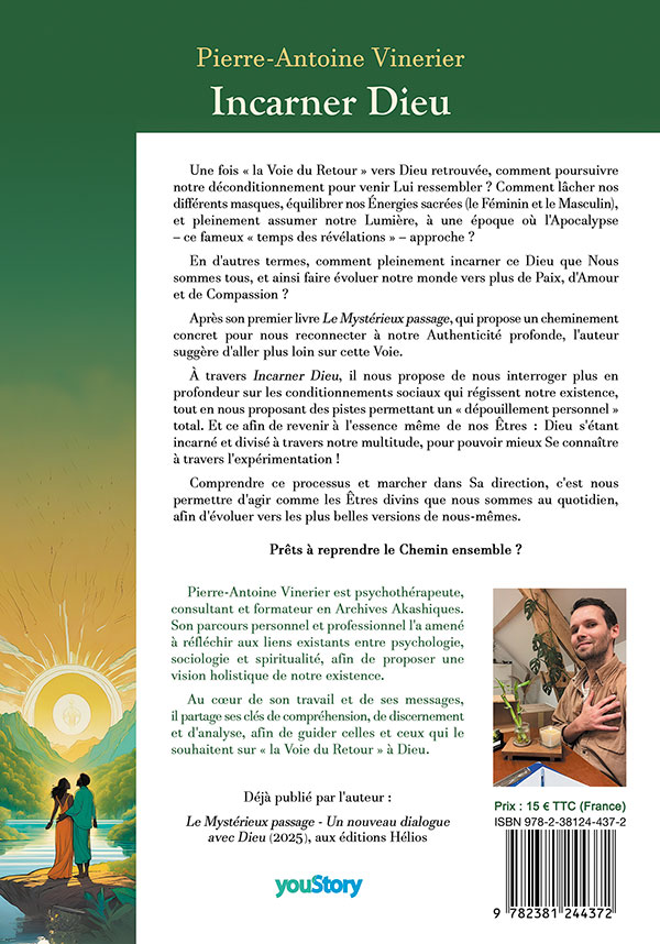 Back cover of LIVRE - INCARNER DIEU