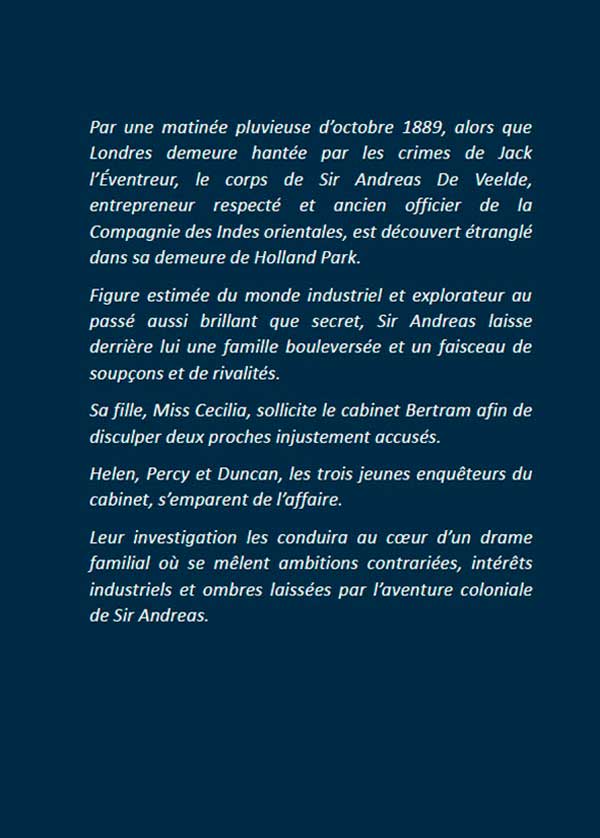 Back cover of EBOOK - LES SPECTRES DE HOLLAND PARK
