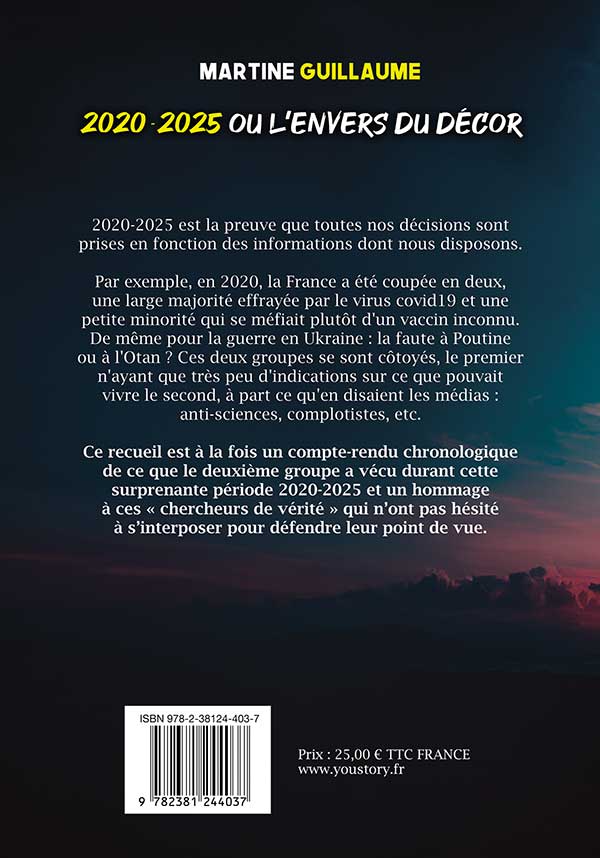 Back cover of EBOOK - 2020-2025 OU L'ENVERS DU DÉCOR