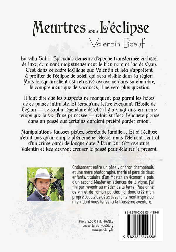Back cover of LIVRE - MEURTRES SOUS L'ECLIPSE