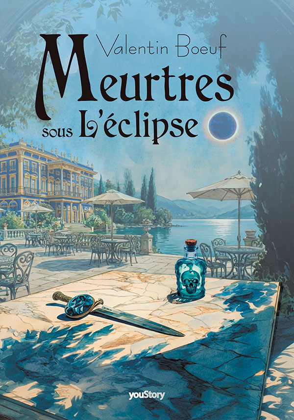 Couverture roman cosy mystery Meurtres sous l'éclipse